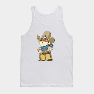 boy in a cowboy hat ready for the rodeo Tank Top